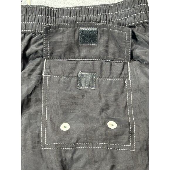 Tommy Bahama Swim Trunks Mens Large Relax Board Shorts Nylon Black Cargo - Picture 15 of 15